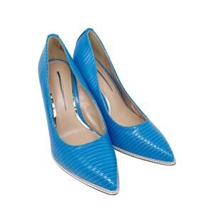 BCBGeneration Women's Harlia Pointed Toe Pump Blue Size 5M